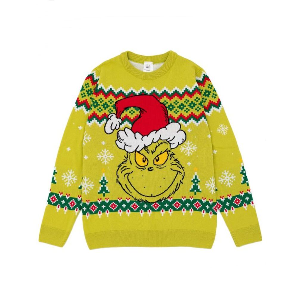 The Grinch Mens Knitted Christmas Sweater / Green